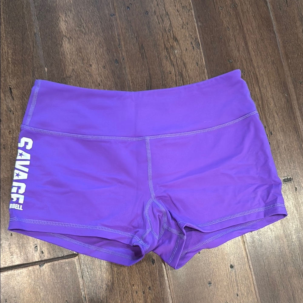 Savage Barbell Purple Athletic Shorts Performance Fit
